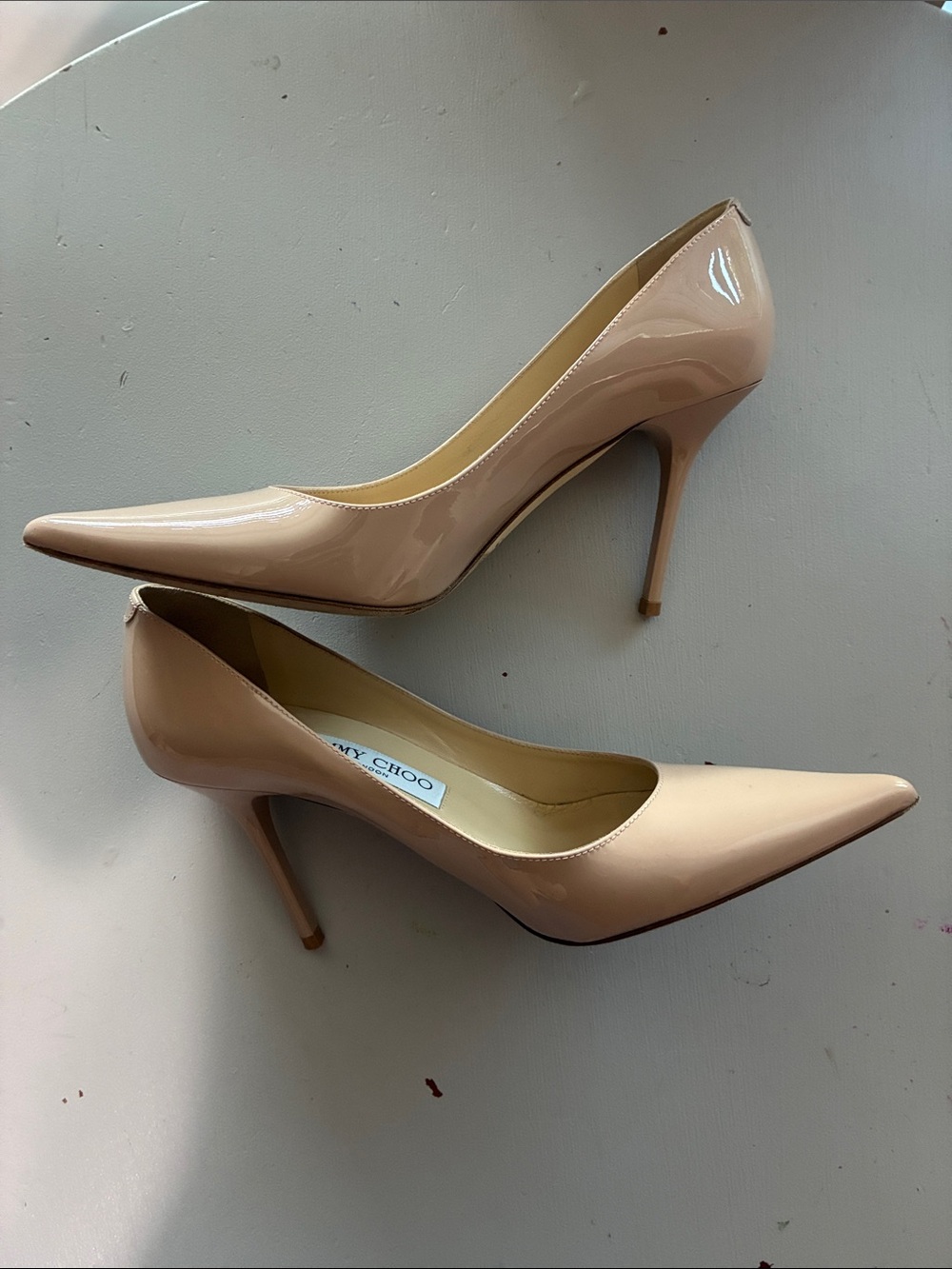 Jimmy Choo Blush Patent Leather Pointed-Toe Stilettos - Picture 4 of 9
